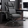 TiramisuBest 400lbs Ergonomic Office Chair with Adjustable Armrest, Lumbar Massage, Faux Leather (Black) - 2 of 4