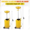 Portable Waste Oil Drain Container, Industrial Fluid Drain Tank with Wheels and Adjustable Funnel Height - 2 of 4