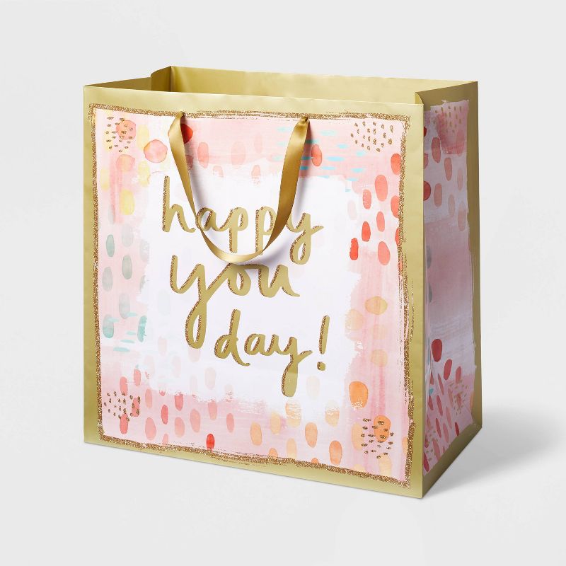 Large Happy You Day Watercolor Gift Bag - Spritz&#8482;, 1 of 4