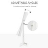 Lomsoe Floor Standing Jewelry Cabinet with LED Light, Lockable Jewelry Organizer with Full-Length Mirror, and 4 Adjustable Angles, White - 4 of 4