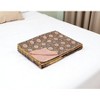 50" X 70" Gray And Yellow Floral Cotton Quilted Kantha Throw Blanket with Embroidery - 2 of 4