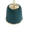 Manhattan Comfort Set of 2 Anderson Leatherette Upholstered End Tables with Gold Tabletop - 3 of 4