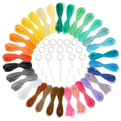 Bright Creations Lanyard Kit, Plastic Cord String for 15 Keychains, 40 Ft Each Spool (31 Colors)