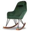 Mid-Century Modern Rocking Chair for Living Room and Bedroom with Plush Cushioning, Gentle Rocking Motion and Versatile Use for Nursery or Home - 4 of 4