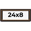 PosterPalooza | Panoramic Modern Shadow Box 1" Depth Brown Frame - UV Acrylic, Backing, Hanging Hardware - 2 of 4