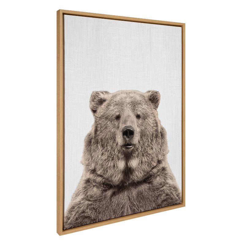 28&#34; x 38&#34; Sylvie Bear European Color Framed Canvas by Simon Te Natural - Kate &#38; Laurel All Things Decor, 1 of 8