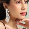 SOHI Women's Oblong Drop Earrings - 3 of 4