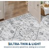 Area Rugs Washable 10x13 Living Room Rugs,Vintage Light Grey Floral Bedroom Rugs Indoor Accent Large Carpet Table Soft Non Slip Retro Floor Cover - 3 of 4