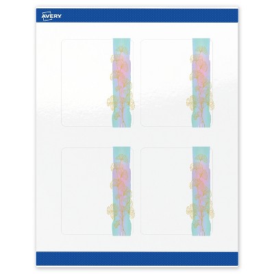 Avery Rectangle Labels, Floral Design, 4" x 3-1/3"