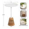 Kate and Laurel Tira Round Side Table, 14x14x24, White - 2 of 4