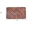 HomeRoots 18" X 30" Brown Coir Geometric Outdoor Door Mat - 3 of 4