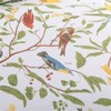 King Size Duvet Cover Set, Pastoral Style, 3 Piece, Branches Birds Floral Print, Green, Luxurious Farmhouse Bedding - 4 of 4