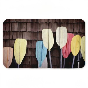 Stupell Industries Colorful Lake Paddles Printed Anti-Fatigue Floor Mat, design by Kim Allen, 30"x18" - 1 of 4