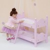 Olivia's Little World 18" Doll Wooden Convertible Bunk Bed with Ladder Pink - 3 of 4