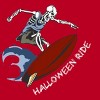 Men's Design By Humans Halloween Surfing Zombie Skeleton Funny Costume t shirt By graceandfinn T-Shirt - 2 of 4
