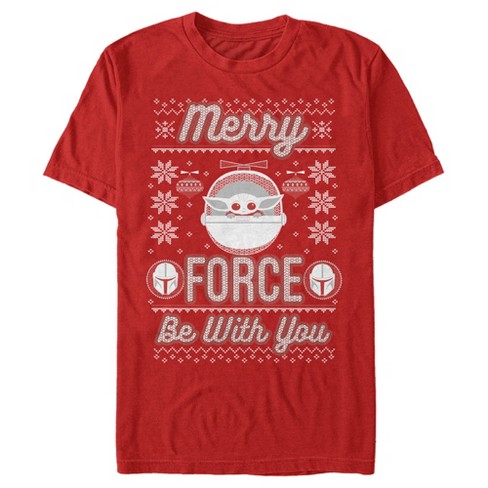 Men's Star Wars The Mandalorian Christmas The Child Ugly Space Pod T-Shirt - image 1 of 4