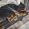 SinCiDo Fluted Dresser, Modern Drawer Chest w/ Faux Marble Top & Curved Profile, Wood Drawer for Hallway, Bedroom, Entryway - 4 of 4