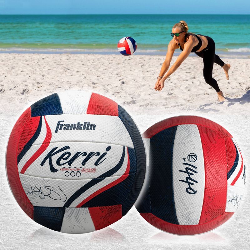 Franklin Sports Kerri Walsh Jennings Volleyball - Red/Blue/White, 3 of 6