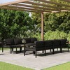 vidaXL Patio Lounge Set Outdoor Sectional Sofa Set Table Aluminum Anthracite - 2 of 4