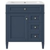 YOOCOZZ 30'' Bathroom Vanity with Top Sink,2 Drawers and a Tip-out Drawer - 2 of 4
