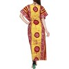 LA LEELA Women's Summer Loose Caftan Maxi Night Evening Gown Loungewear Dashiki House Dresses for Women 3X-4X Red, Floral - 3 of 3
