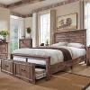 SinCiDo Farmhouse Wood Platform Bed Frame, 51" Headboard, 20" Roman Column Footboard, 2 Storage Drawers, Box Spring Not Needed - 4 of 4