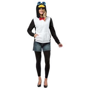 Halloween Express Adult Penguin Hoodie Costume - 1 of 3