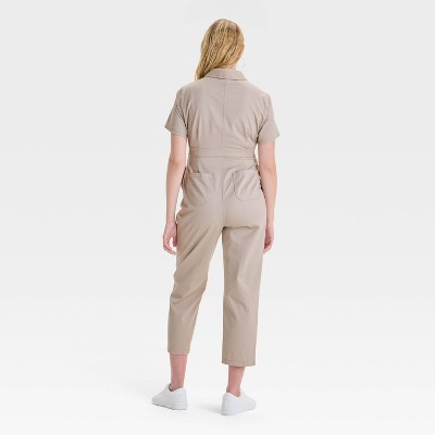 Short Sleeve Utility Maternity Jumpsuit – Isabel Maternity by Ingrid & Isabel