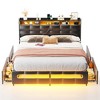Besiost Bed Frame with Storage Headboard and Charging Station - 3 of 4