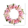 Nearly Natural 16” Hydrangea Artificial Wreath - 2 of 4