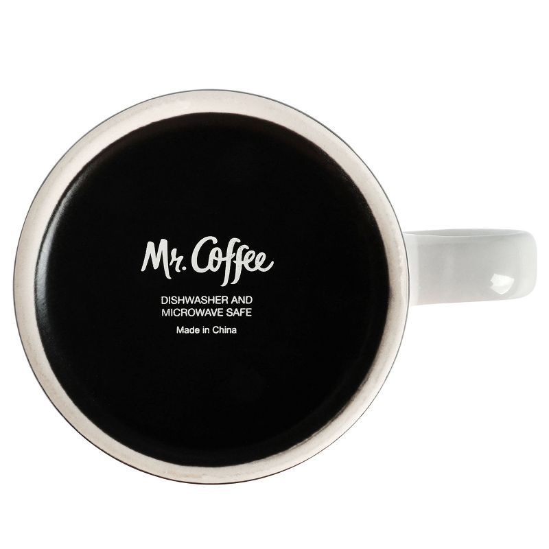 Mr. Coffee Parkmill 17oz 4 Piece Stoneware Coffee Mug Set in Assorted Designs, 5 of 8