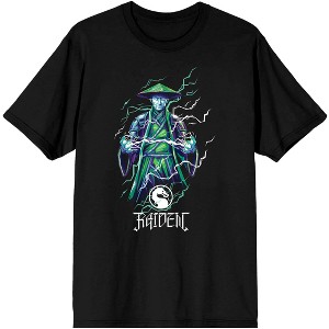 Mens Mortal Kombat Raiden Black Short Sleeve Shirt - 1 of 3