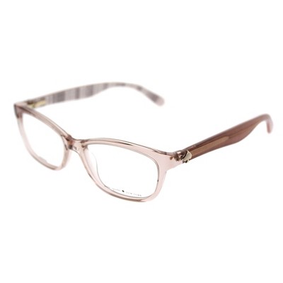 Kate Spade  QGX Womens Rectangle Eyeglasses Beige Striped White 52mm