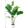 4FT Artificial Tropical Plant in Pot, PEVA Leaf Fake Tree with Realistic Green Foliage for Indoor Outdoor Home Office Decor - 3 of 4