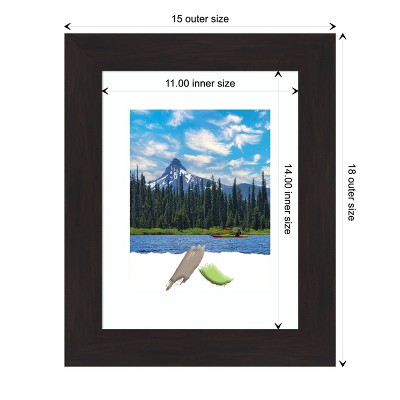 Classic 8x10 White and Espresso Wood Wall Frame