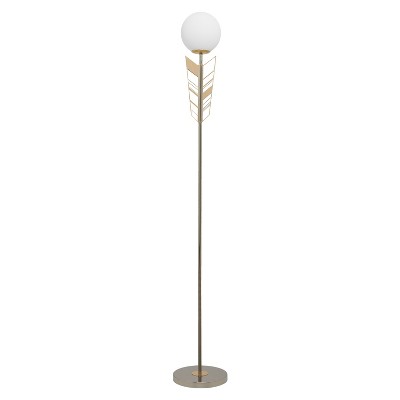 Elegance 65.5'' Gold and Silver Arrow Candlestick Floor Lamp