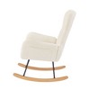 NicBex Rocking Chair Velvet Accent Chair Upholstered Comfy Chair with High Backrest Lounge Chair for Bedroom, Living Room - 4 of 4