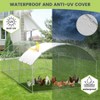 Chicken Coop, Metal Chicken Run with Waterproof and Anti-Ultraviolet Cover for Outside, 9.8 x 6.5 x 6.5 Ft Walk-In Poultry Cage - 3 of 4