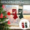 Aoibox Christmas Stockings 2 Pack 18 Inch Hand Knitted Red Green Reindeer Snowflake Extra Long Holiday Decor for Fireplace Mantel - 3 of 4