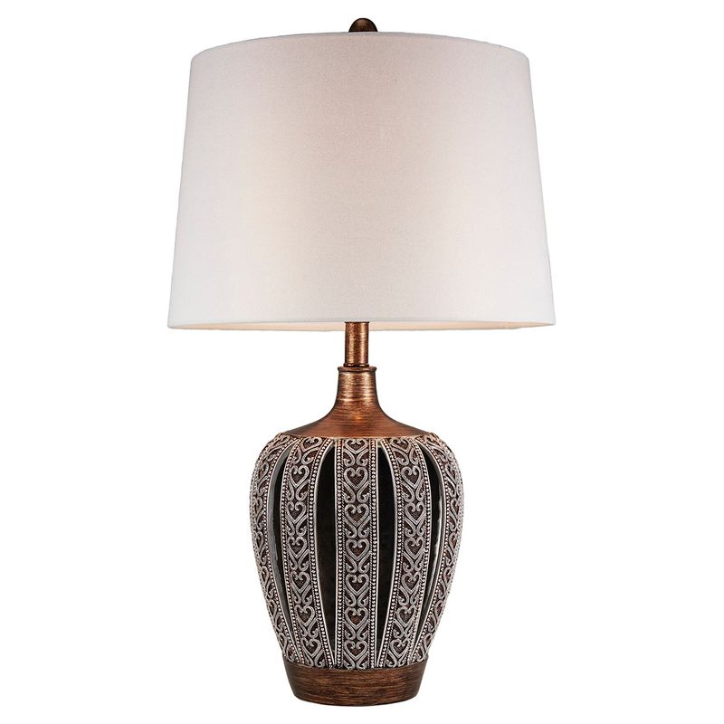 28.25&#34; Antique Polyresin Table Lamp (Includes CFL Light Bulb) Brown - Ore International, 1 of 5