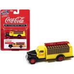 1941-1946 Chevrolet Delivery Bottle Truck Yellow and Black "Coca-Cola" 1/87 (HO) Scale Model by Classic Metal Works