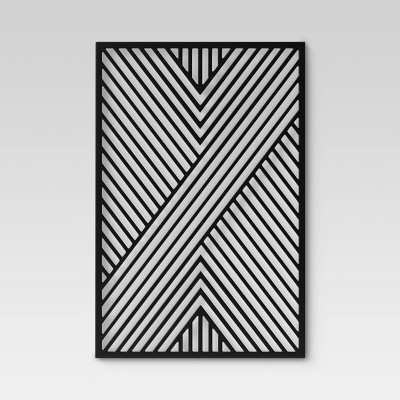 Graphic Wood Geometric Dimensional Wall Art