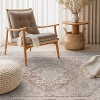 World Rug Gallery Valora Red Vintage Medallion Washable Low-Pile Indoor Area Rug with Non-Slip Backing - 2 of 4