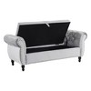 Kumasinova Luxury Velvet Storage Ottoman Bench, Sturdy Wood Frame, Rectangular Ottoman with 1 Pillow, Versatile Bed Bench & Entryway Bench - 3 of 4