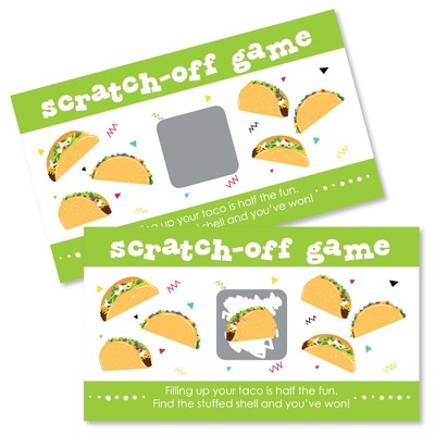 Big Dot of Happiness Taco 'Bout Fun - Mexican Fiesta Game Scratch Off Cards - 22 Count