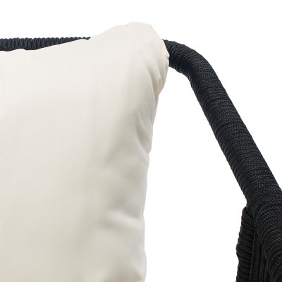 Torsla Black and Beige 4-Piece Rope Patio Set