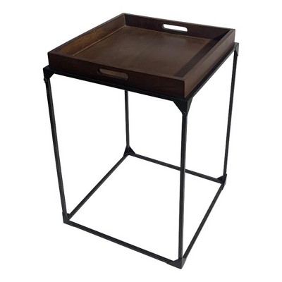 Carolina Living Cooper Tray Table - Elm - Black
