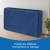 Biloban-Crib Mattress Bag Waterproof Heavy Duty Mattress Moving Bag with Strong Zipper Reusable Crib Mattress Cover for Moving, Navy - 3 of 4