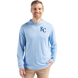 Kansas City Royals Cutter & Buck Coastline Epic Comfort Recycled Mens Hooded Shirt - 1 of 1