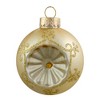 Northlight 6ct Gold 2-Finish Retro Reflector Glass Christmas Ball Ornaments 2.75" (70mm) - 2 of 4